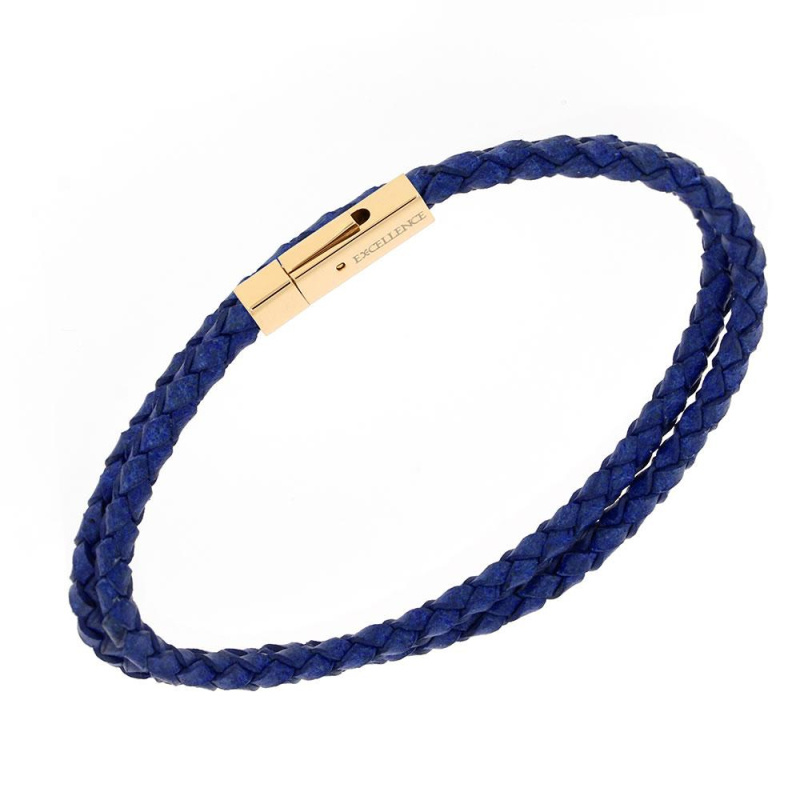 Bracelet Excellence Cuir Tressé & Acier 316L