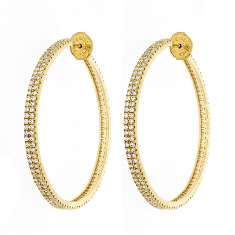 Créoles Excellence Plaqué Or 18K 3Mic