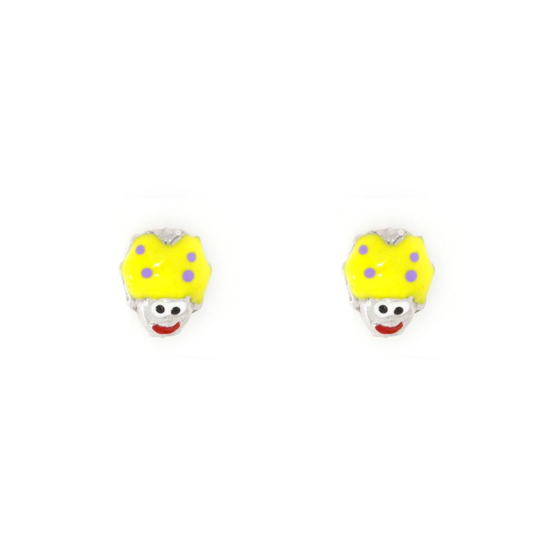 Puces d'Oreilles d'Oreilles Coccinelle Excellence Argent 925 Rh
