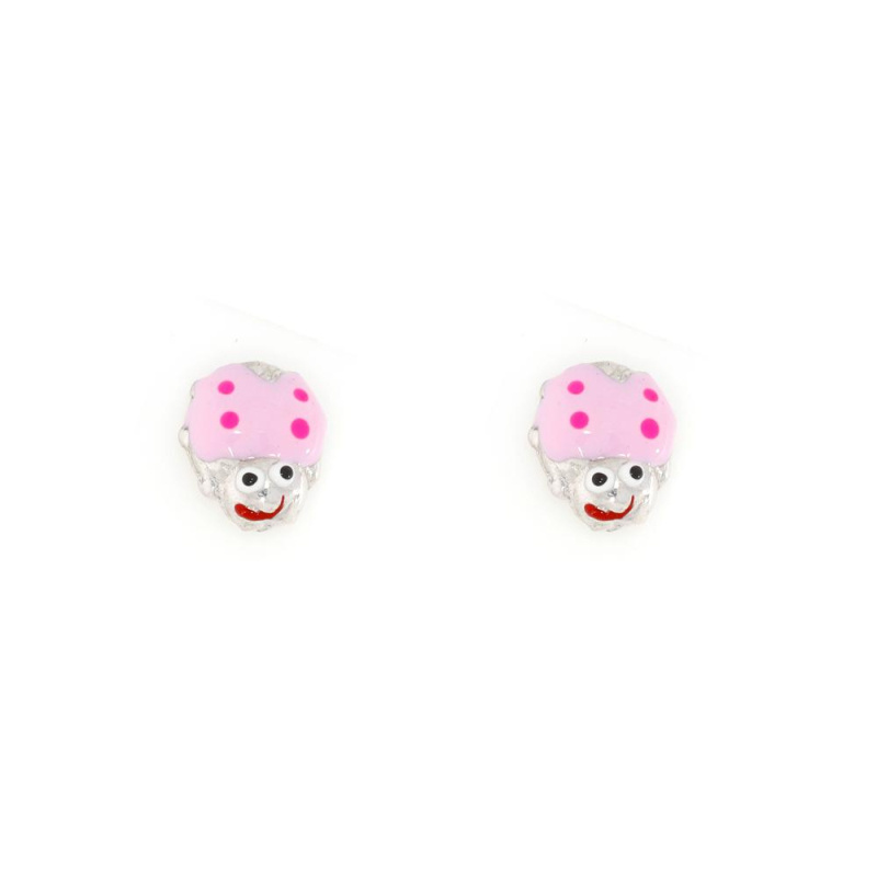 Puces d'Oreilles d'Oreilles Coccinelle Excellence Argent 925 Rh