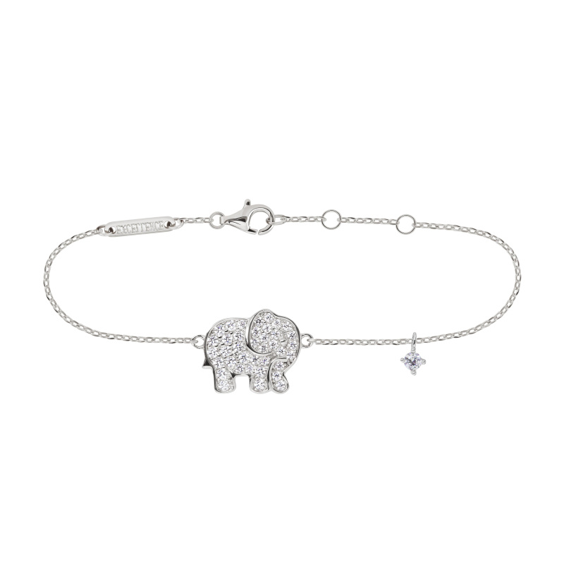 Gourmette Elephant Excellence Argent 925 Rh