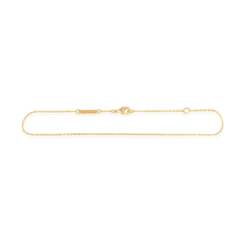 Chaîne de cheville Excellence Plaqué Or 3Mic 18K