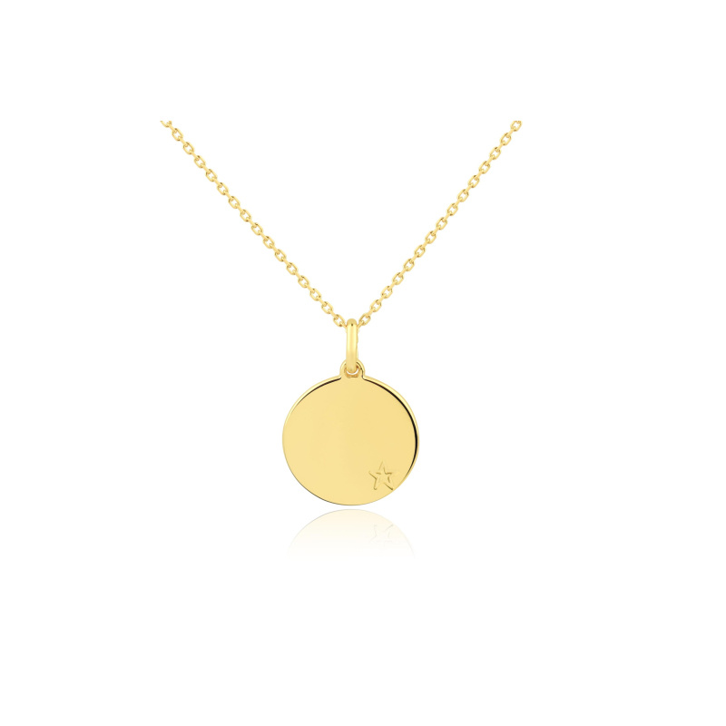 Pendentif médaillon Excellence plaqué Or 18K 3Mic