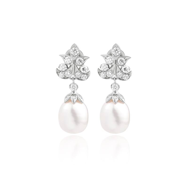 Boucles Excellence Or gris 750/1000, Diamants & FWP