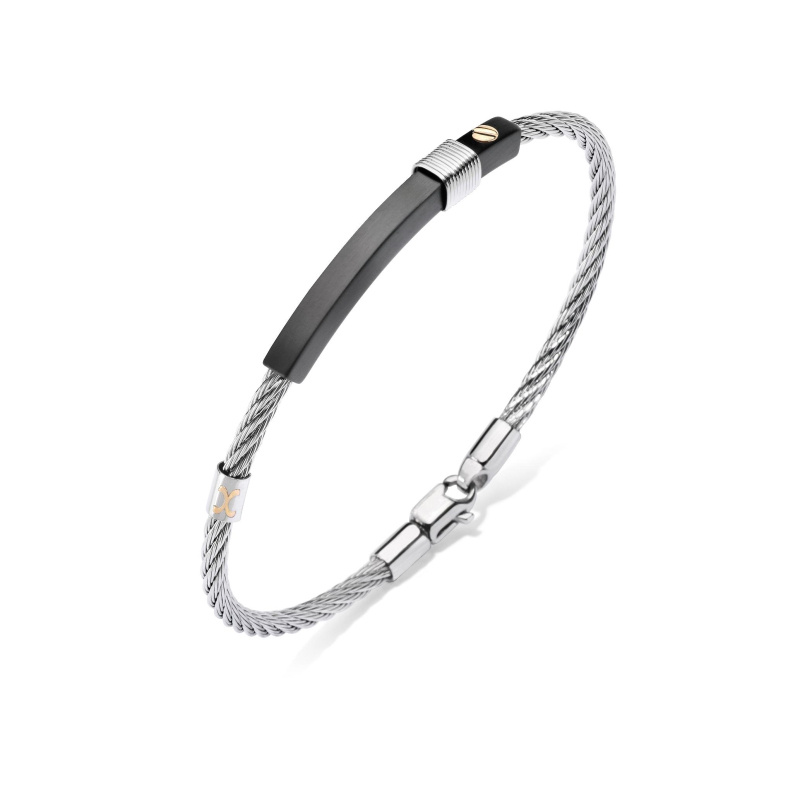 Bracelet Excellence Acier 316L & Clou Or 18K