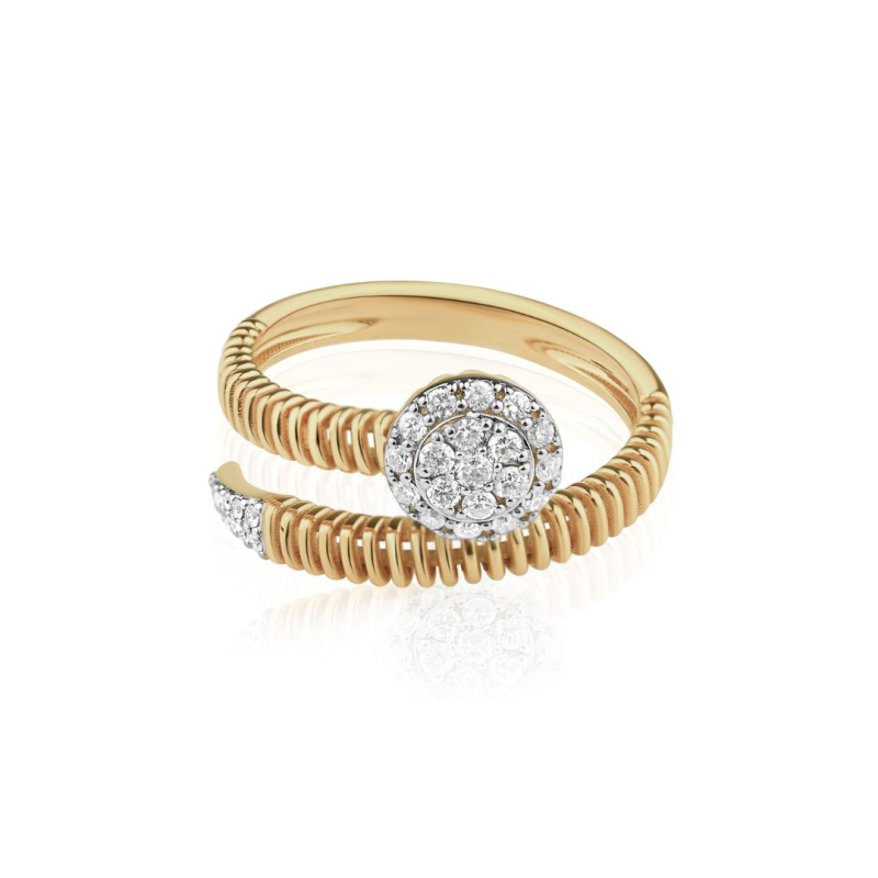 Bague marguerite Excellence Or jaune 750/1000 & Diamants