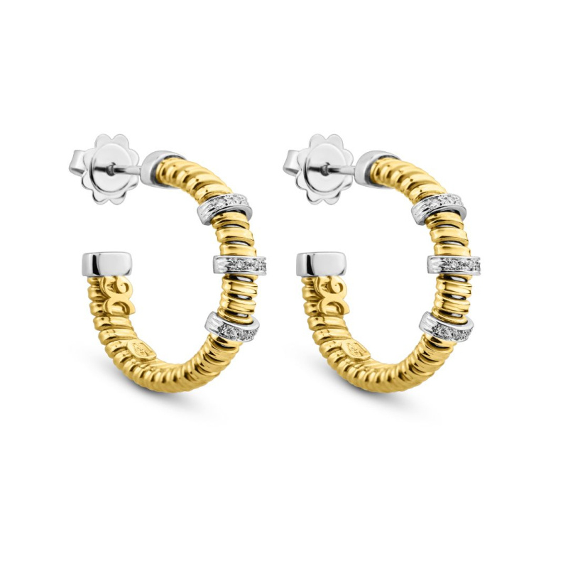 Créoles Excellence Or jaune 750/1000 & Diamants