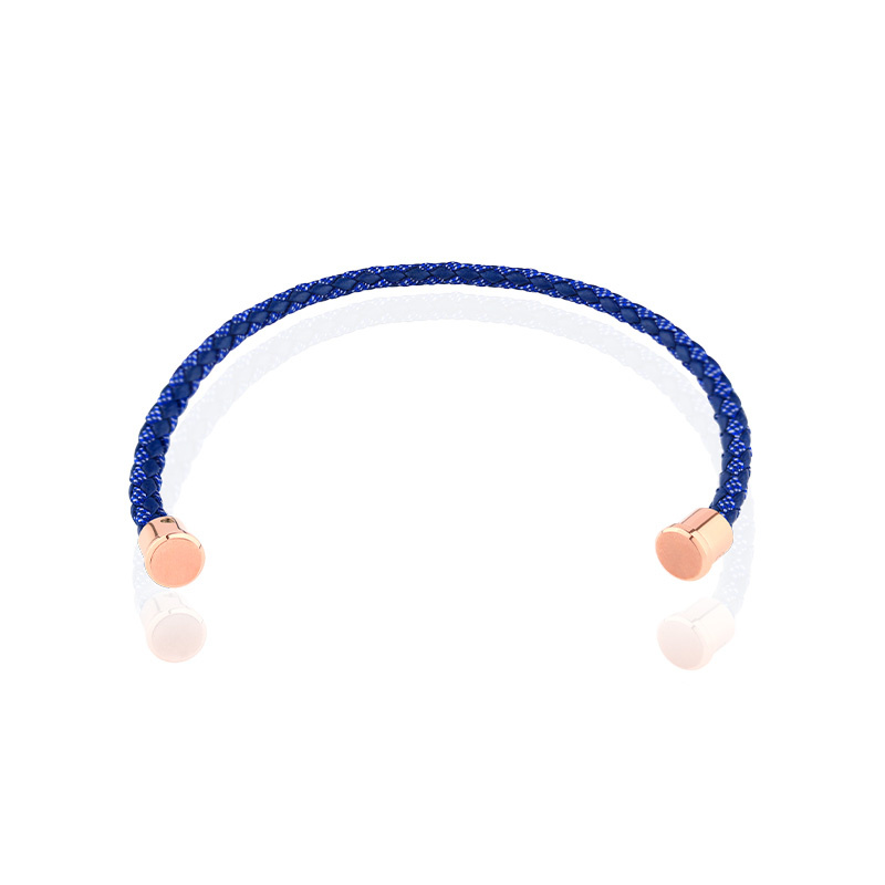 Cuir bleu 4mm Excellence Caméléon Acier 316L R