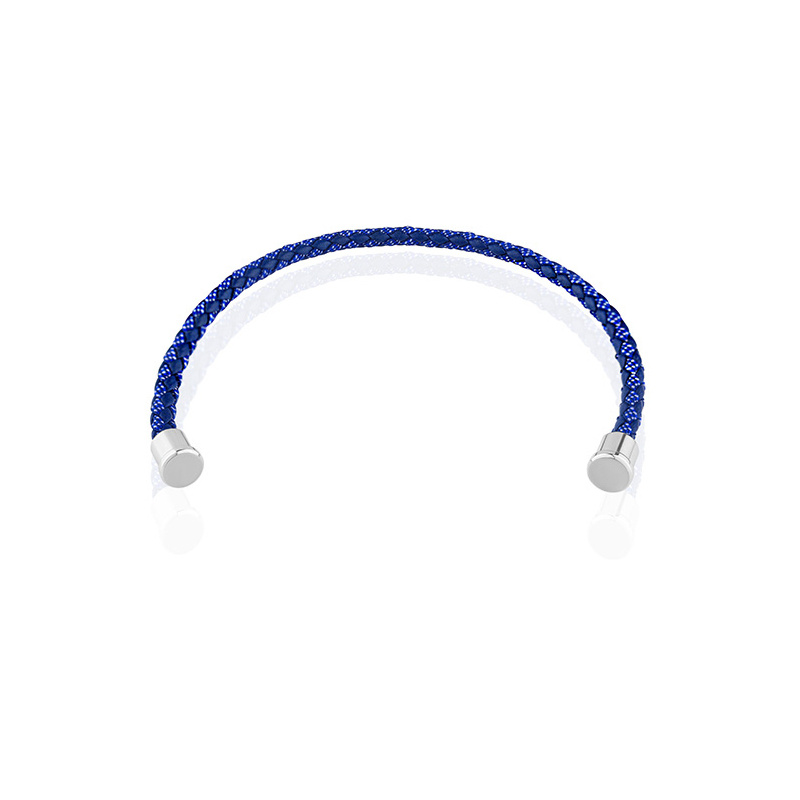Cuir bleu 4mm Excellence Caméléon Acier 316L W
