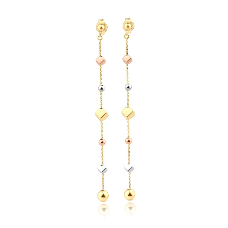 Boucles Excellence Or tricolore 750/1000