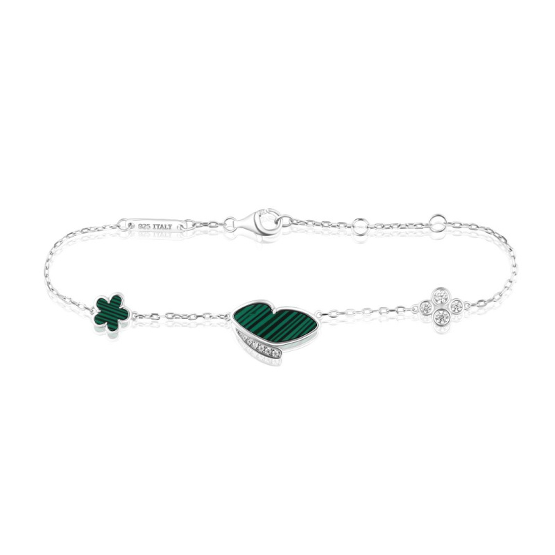 Gourmette Papillon Excellence Argent 925 Rh & MLK