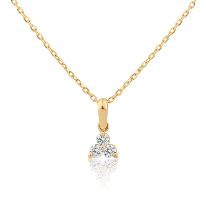 Pendentif trèfle Excellence Or jaune 750/1000 & Diamants
