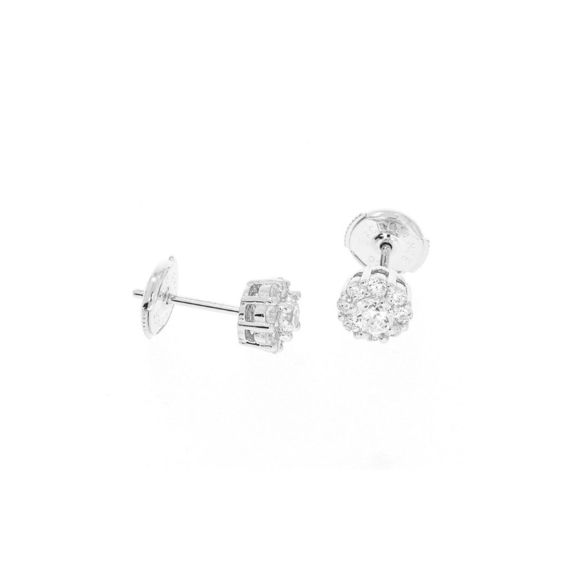 Puces d'oreilles Excellence Argent 925 Rh