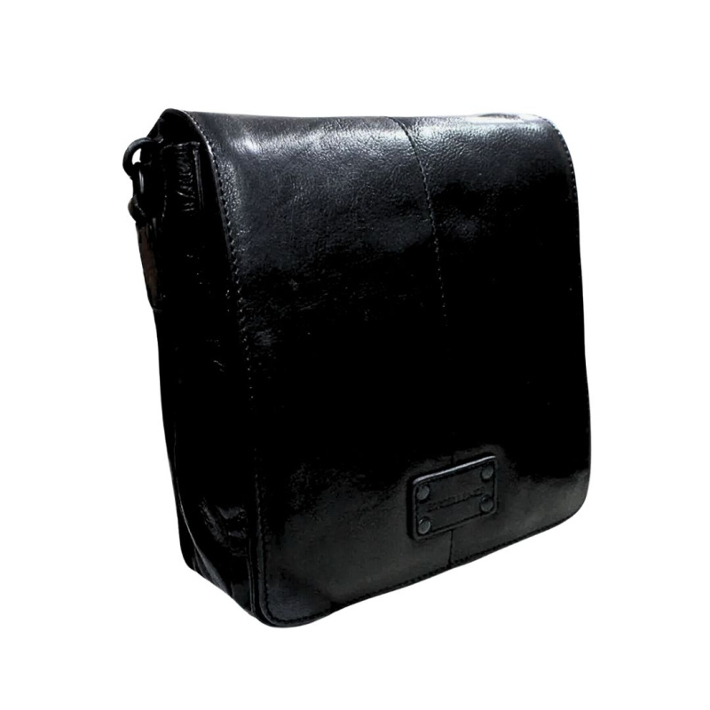 Bandoulière Excellence Cuir veritable Italie Noir