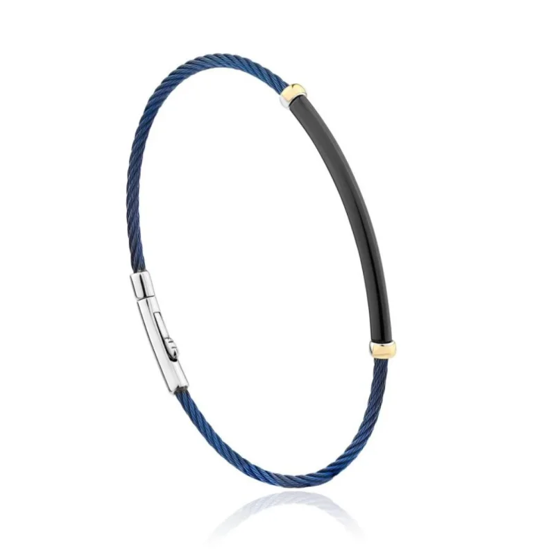 Bracelet Excellence Acier 316L & Or 750/1000 - Medium