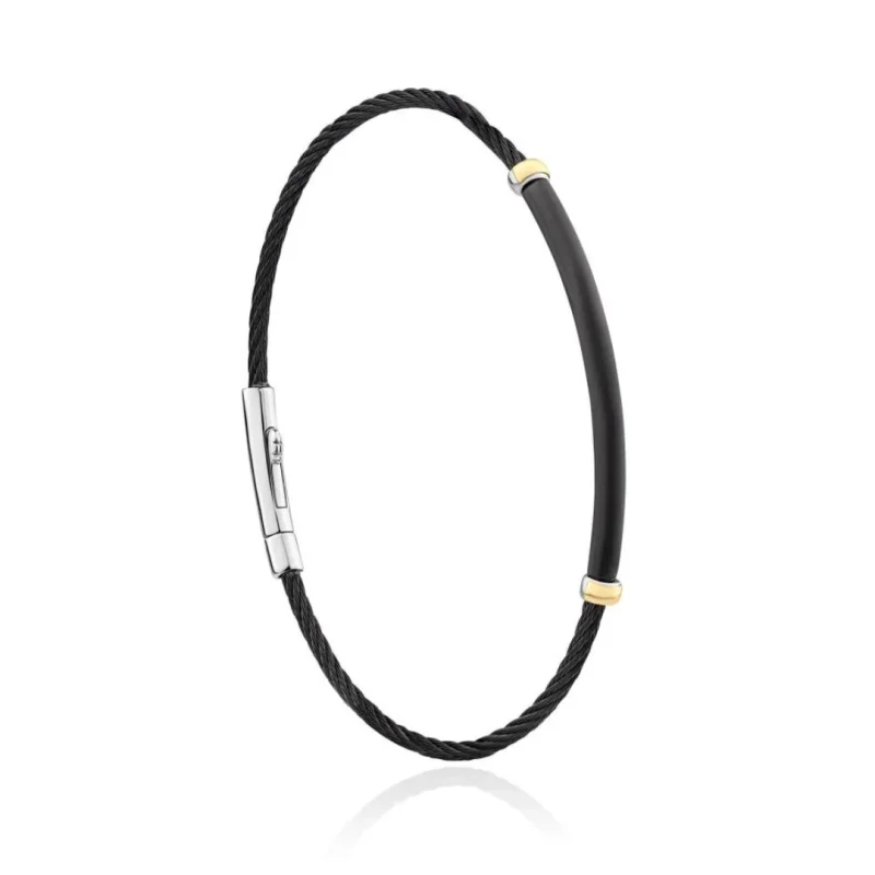 Bracelet Excellence Acier 316L & Or 750/1000 - Small