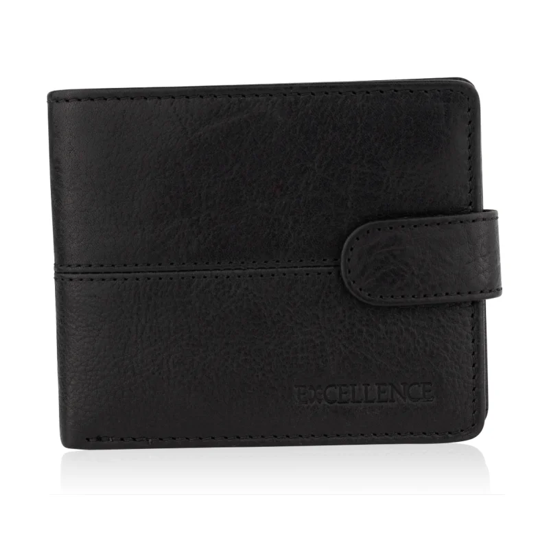 Porte Feuille Excellence Cuir veritable Italie Noir
