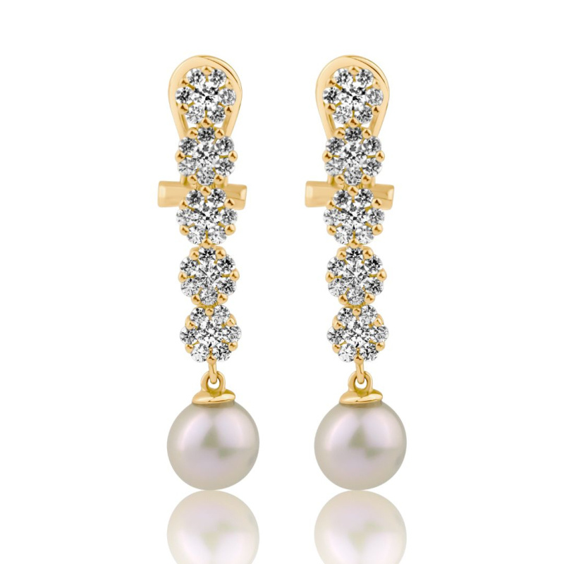Boucles Margueritte Excellence Plaqué Or 18K 3Mic & FWP