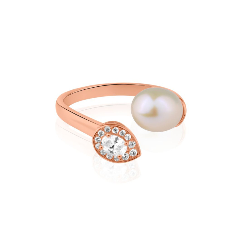 Bague toi & moi Excellence Argent 925 R.Gold & FWP