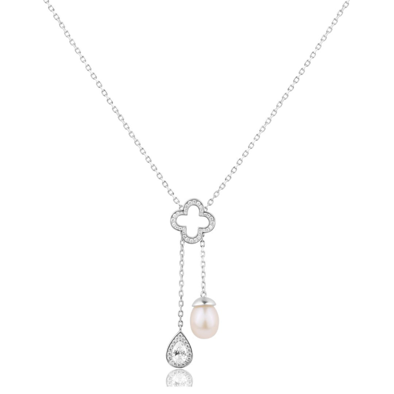 Collier trèfle Excellence Argent 925 Rh & FWP