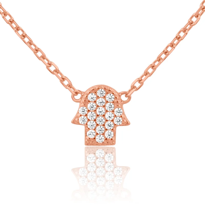 Collier khmissa Excellence Argent 925 R.Gold