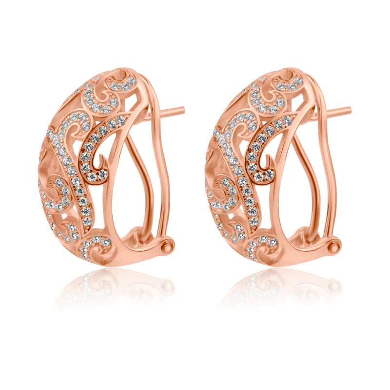 Créoles filigrane Excellence Argent 925 R.Gold