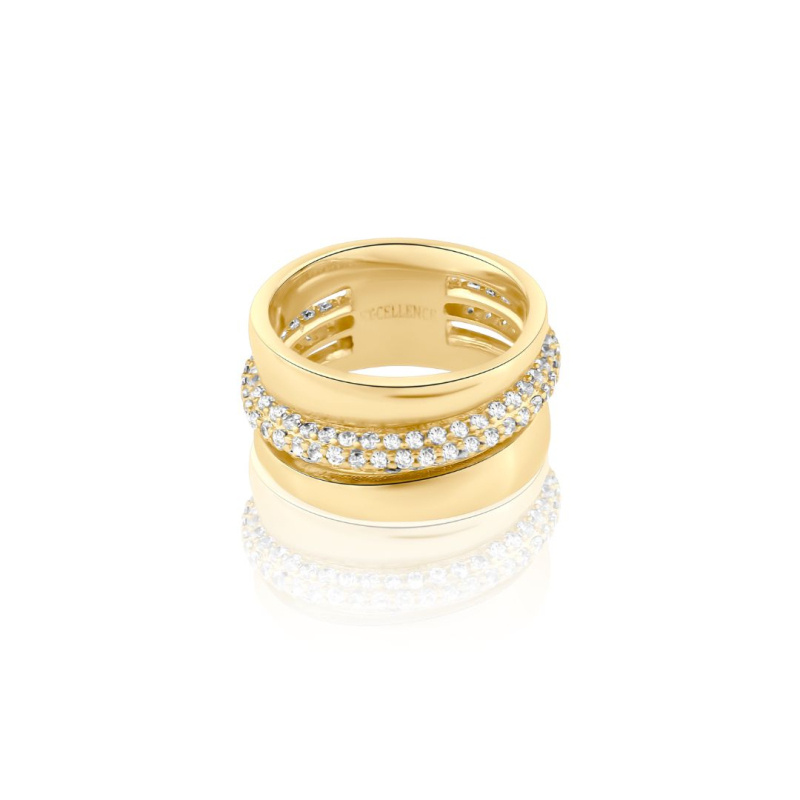 Bague Excellence Plaqué Or 18K 3Mic